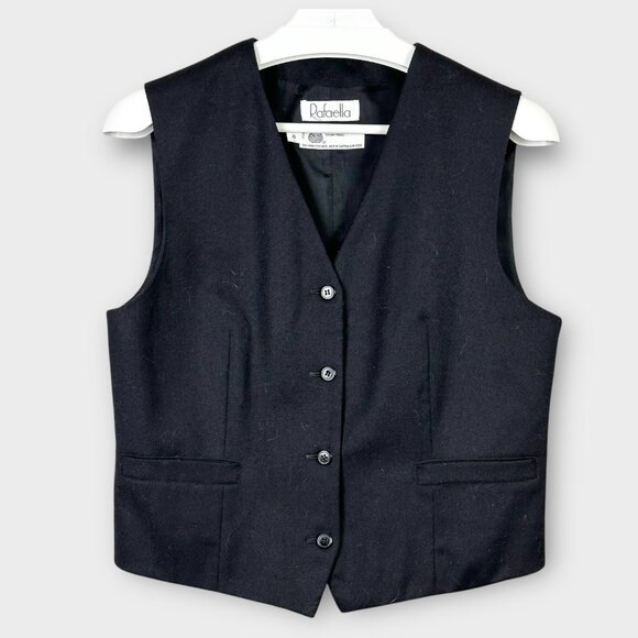 Vintage Jackets & Blazers - Vintage Wool Vest Black